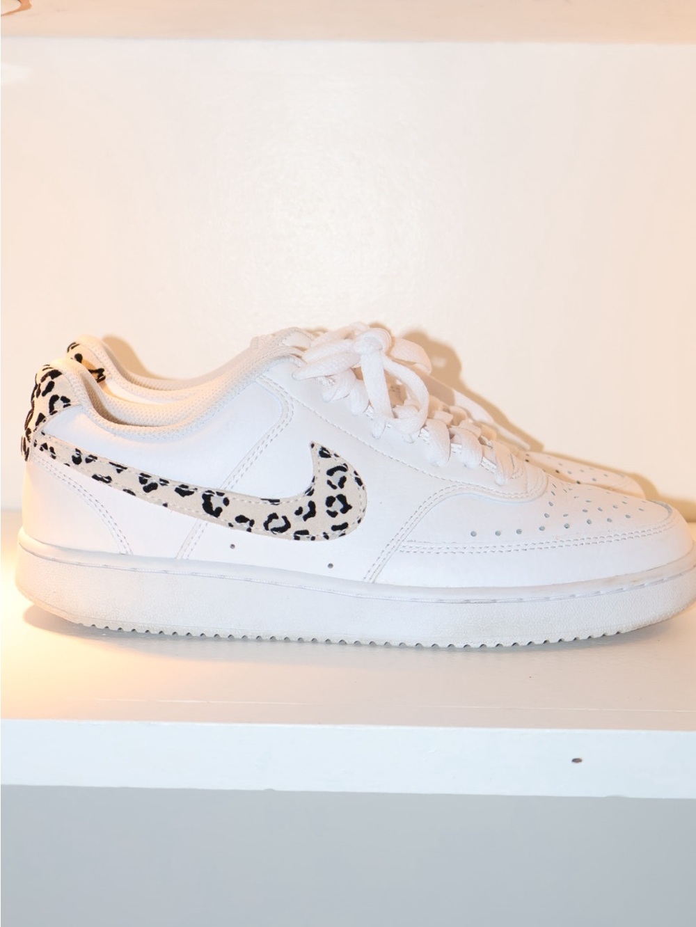 Nike Court Vision Low 'Leopard Swoosh - White'